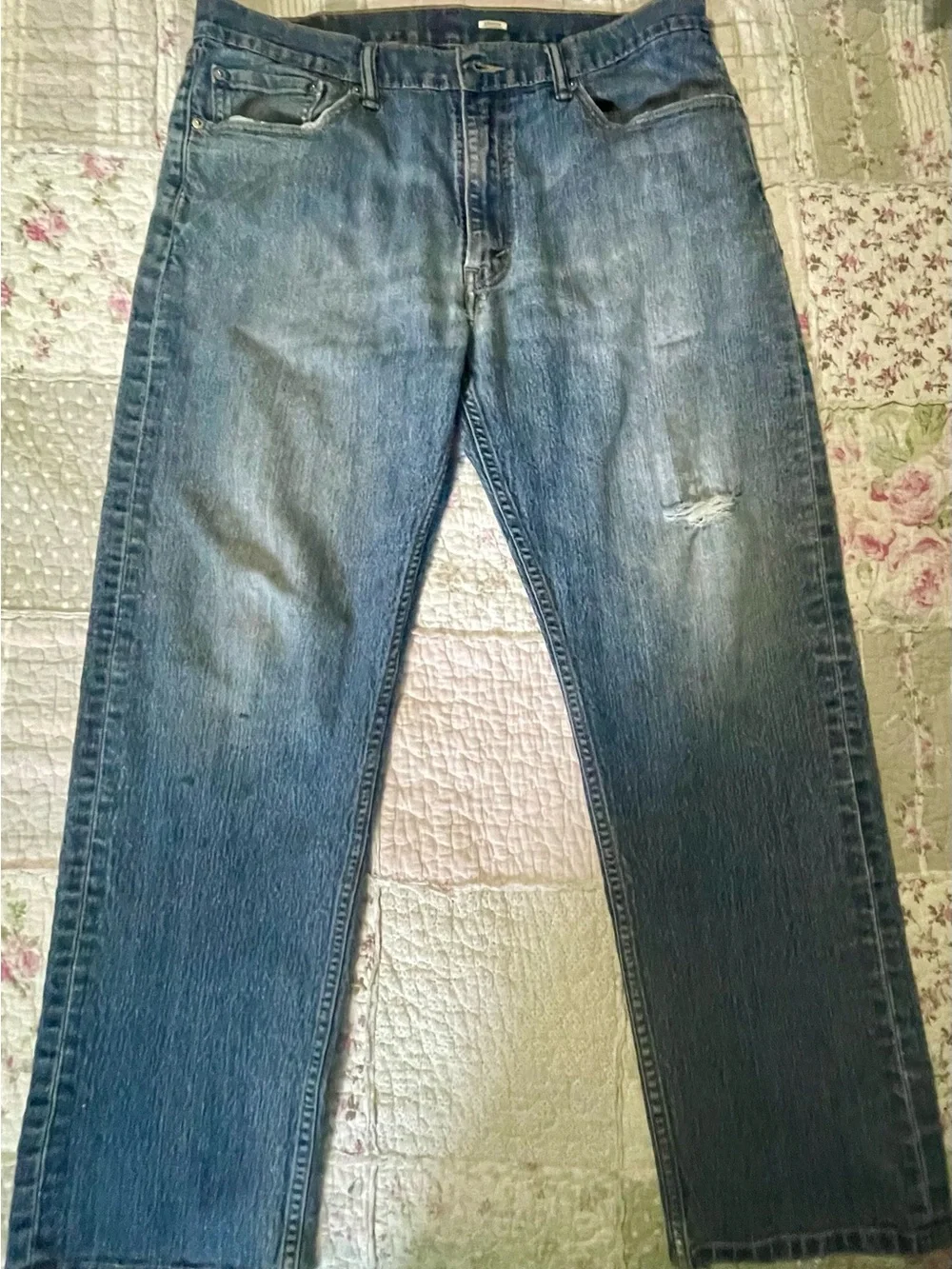 Levi's 505 Regular Fit Jeans Straight Leg Medium Wash Denim 34x28